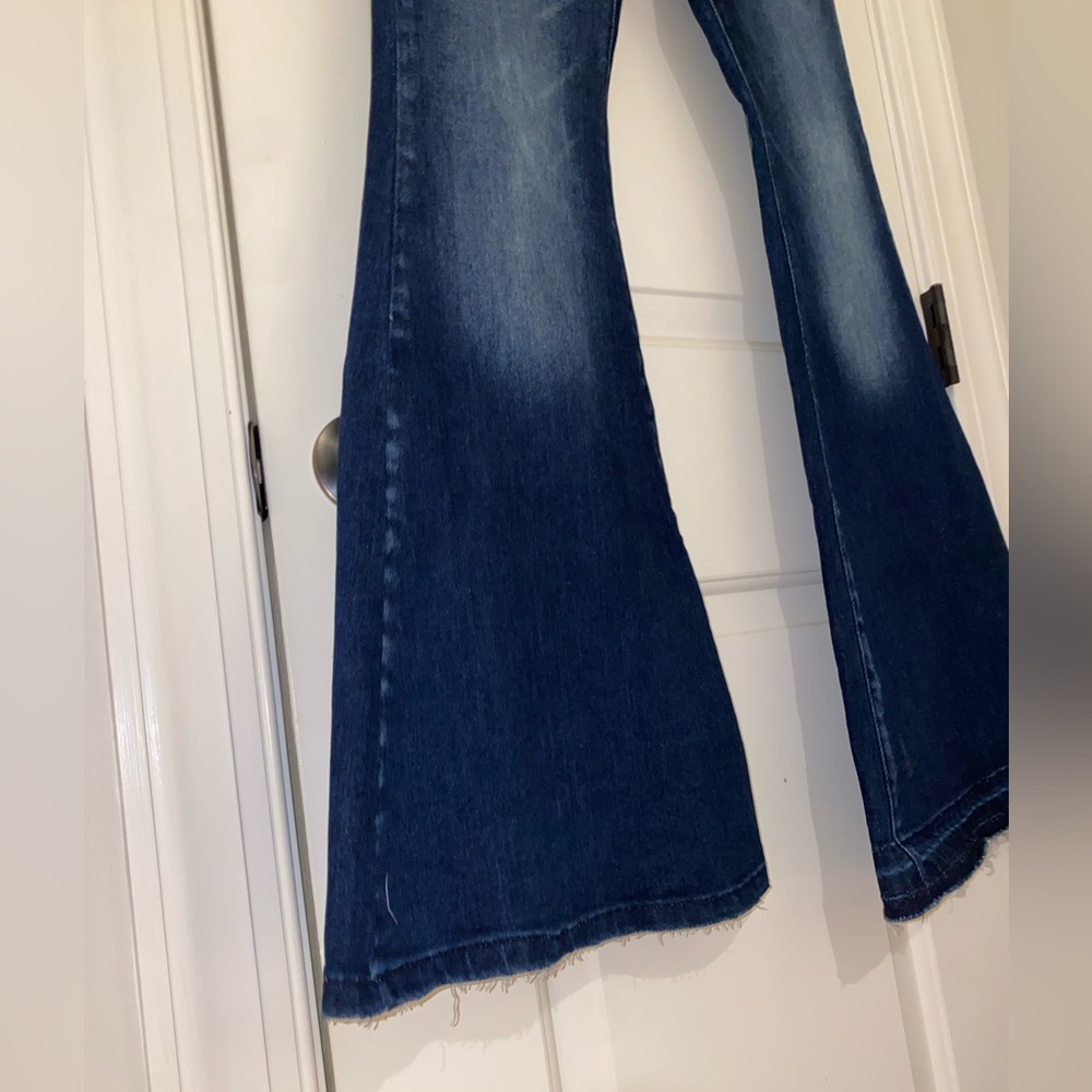 KanCan Dark Indigo Flare Jeans - Picture 2 of 7